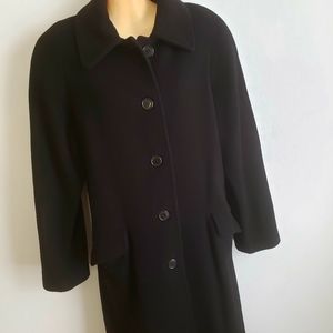 Marvin Richard's Black Heavy Wool Overcoat
